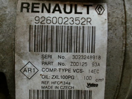 COMPRESSEUR AIR CONDITIONNE RENAULT CAPTUR