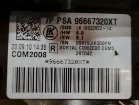BLOC COMMODOS PEUGEOT 3008 2009-